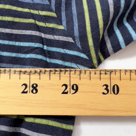 Kani Gold  Big & Tall Blue Multicolor Stripe Button-Up Shirt Men’s Size 5X - Picture 8 of 10